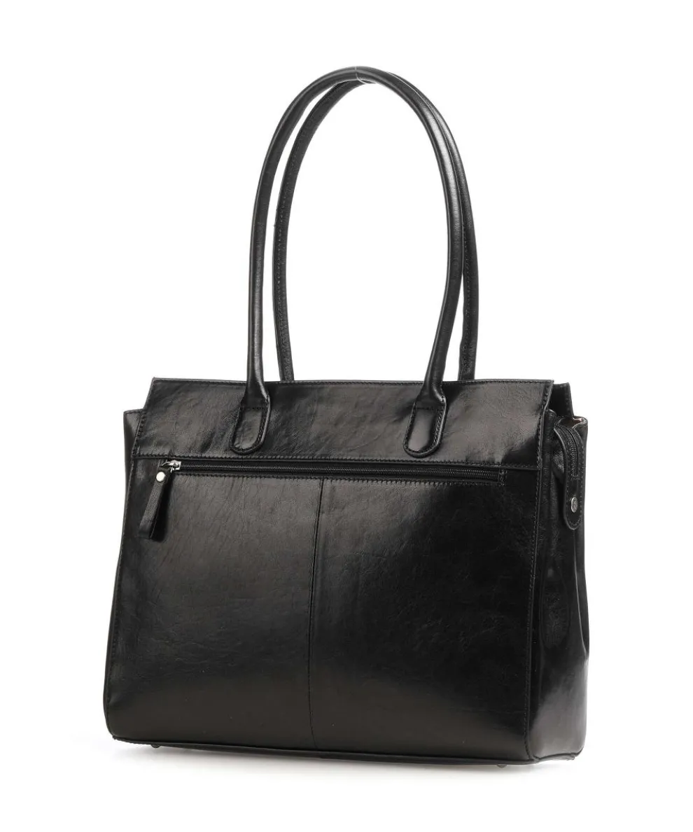 Gaucho Ellen Shopper 15″ fein genarbtes Rindsleder schwarz