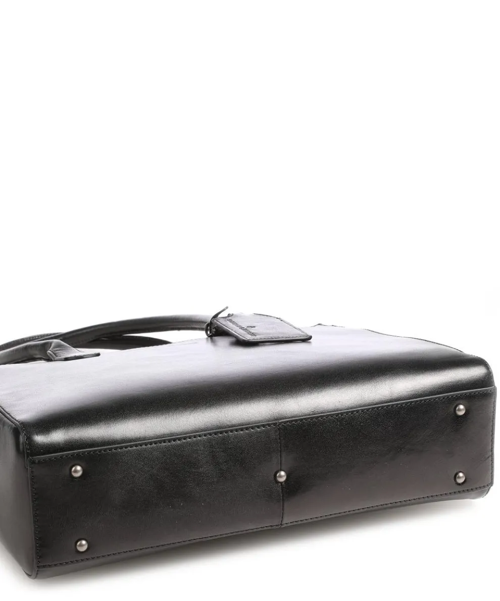 Gaucho Ellen Shopper 15″ fein genarbtes Rindsleder schwarz