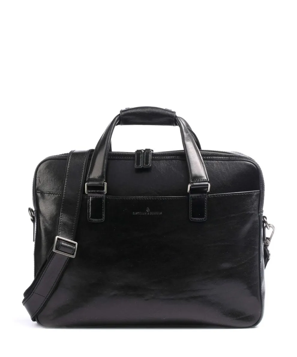 Gaucho Paul Aktentasche 15″ fein genarbtes Rindsleder schwarz