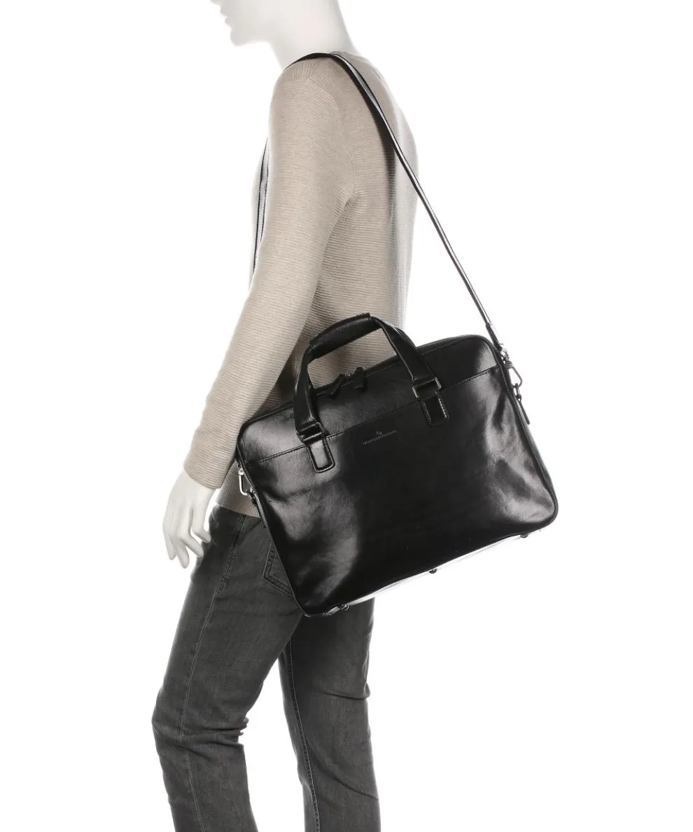 Gaucho Paul Aktentasche 15″ fein genarbtes Rindsleder schwarz