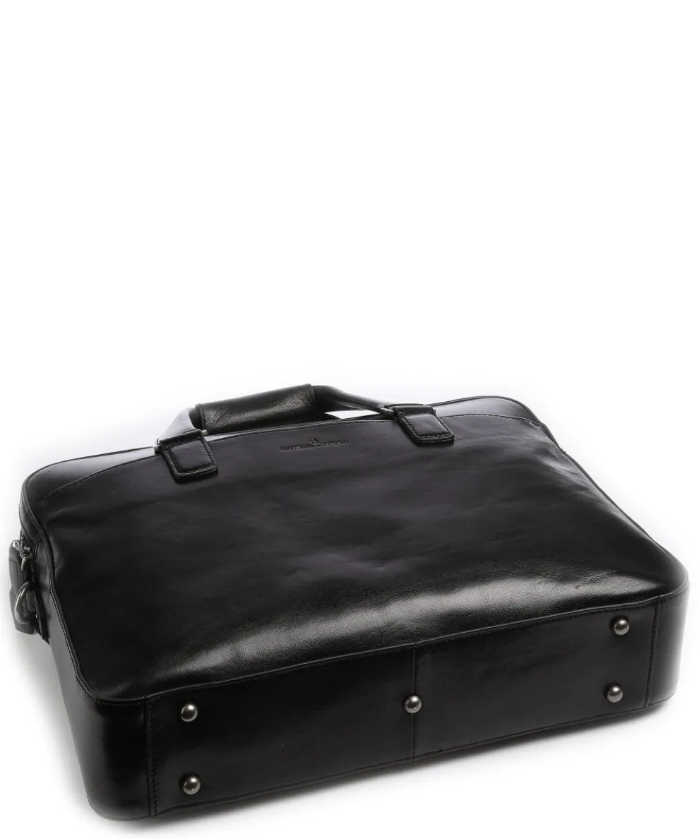 Gaucho Paul Aktentasche 15″ fein genarbtes Rindsleder schwarz