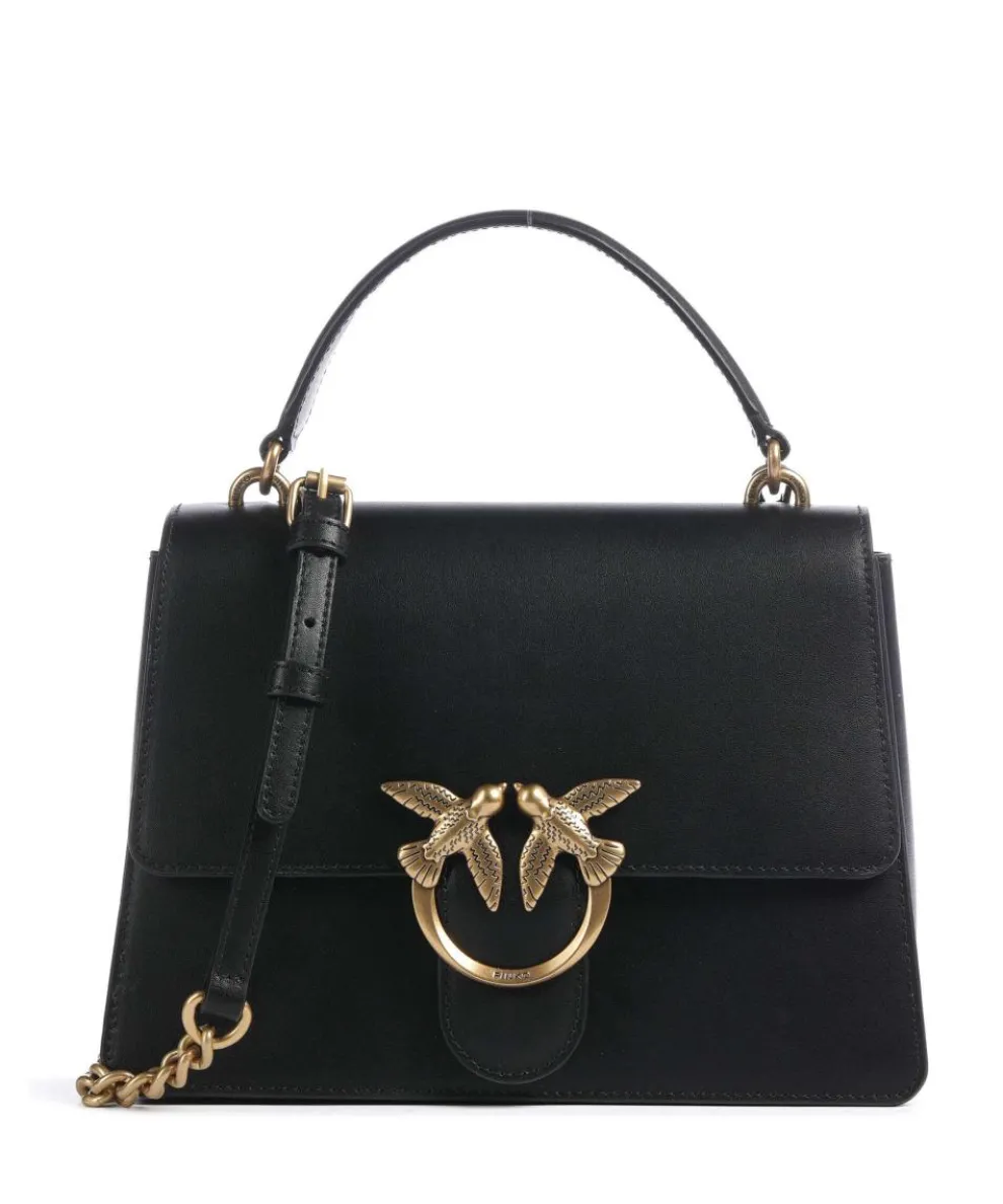 Love One Classic Handtasche fein genarbtes Rindsleder schwarz