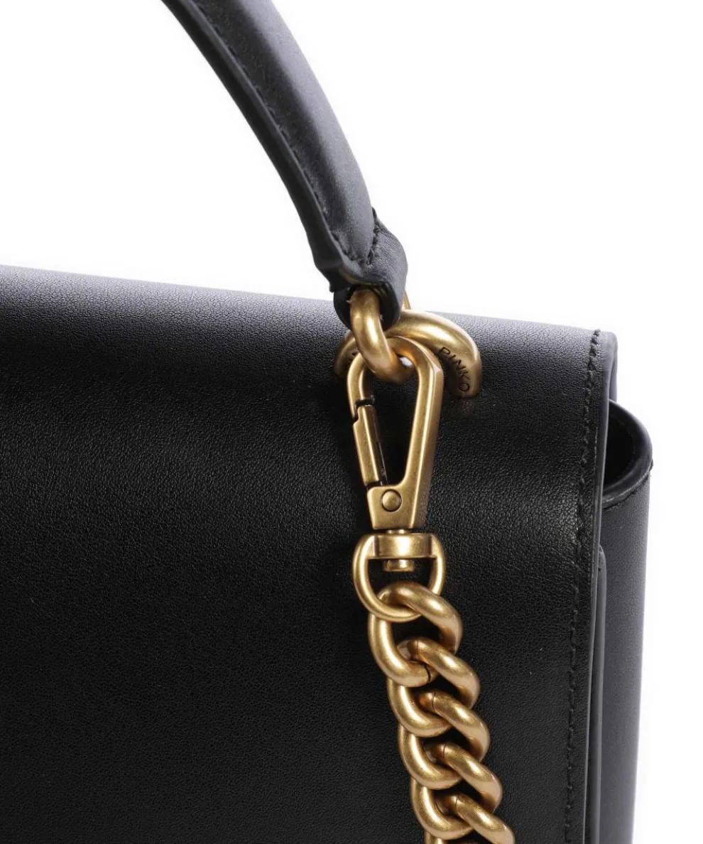 Love One Classic Handtasche fein genarbtes Rindsleder schwarz