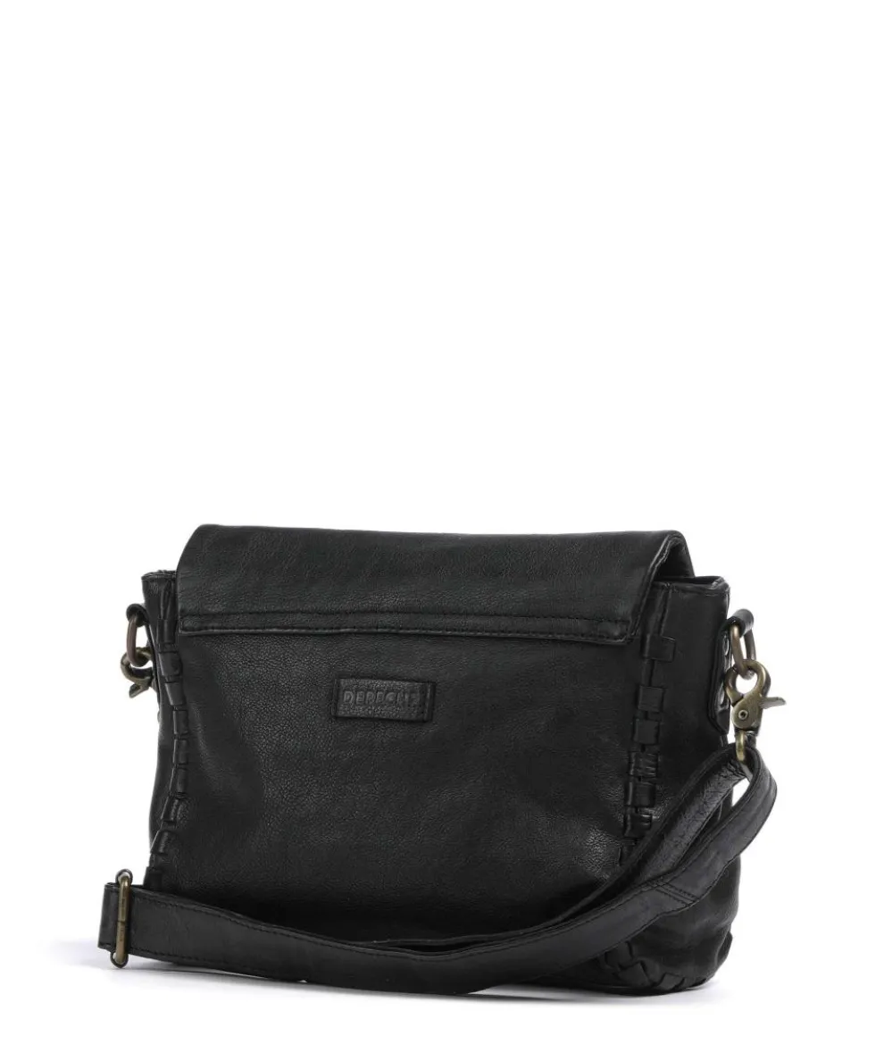 Tailors Stitch Kuriertasche genarbtes Rindsleder schwarz