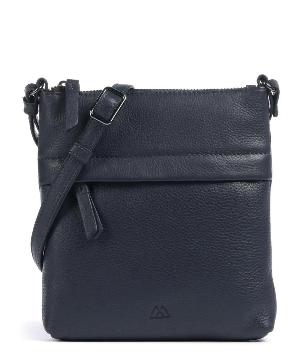 Genie Umhängetasche genarbtes Rindsleder navy