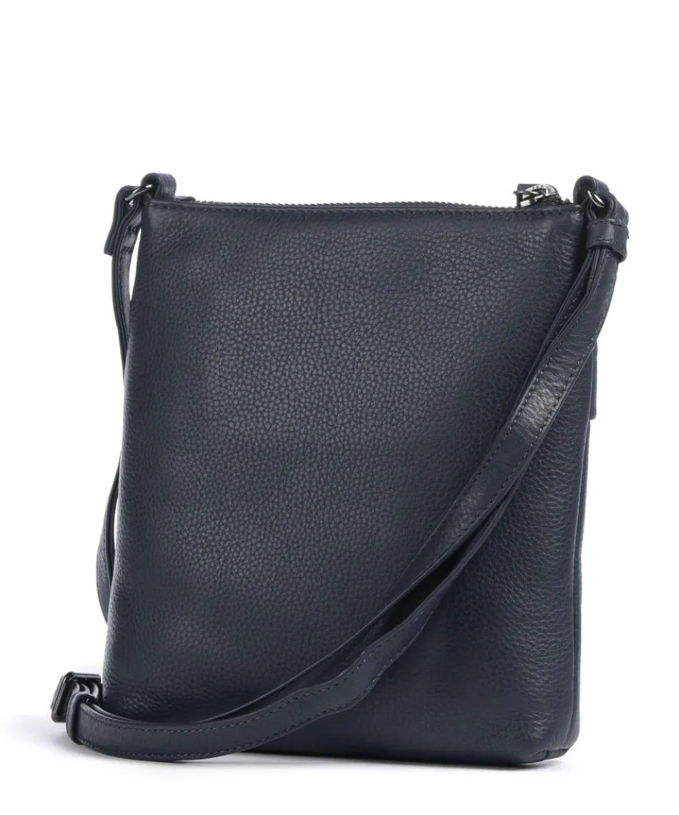 Genie Umhängetasche genarbtes Rindsleder navy