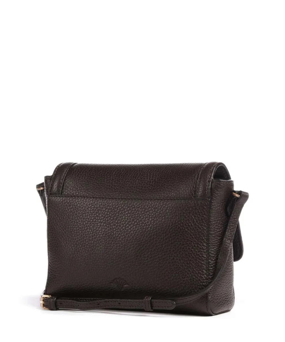 Giada Lorena Umhängetasche genarbtes Kalbsleder dunkelbraun