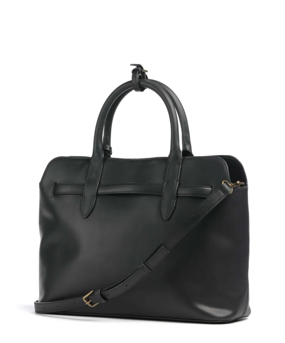 Gigi M Handtasche glattes Rindsleder schwarz