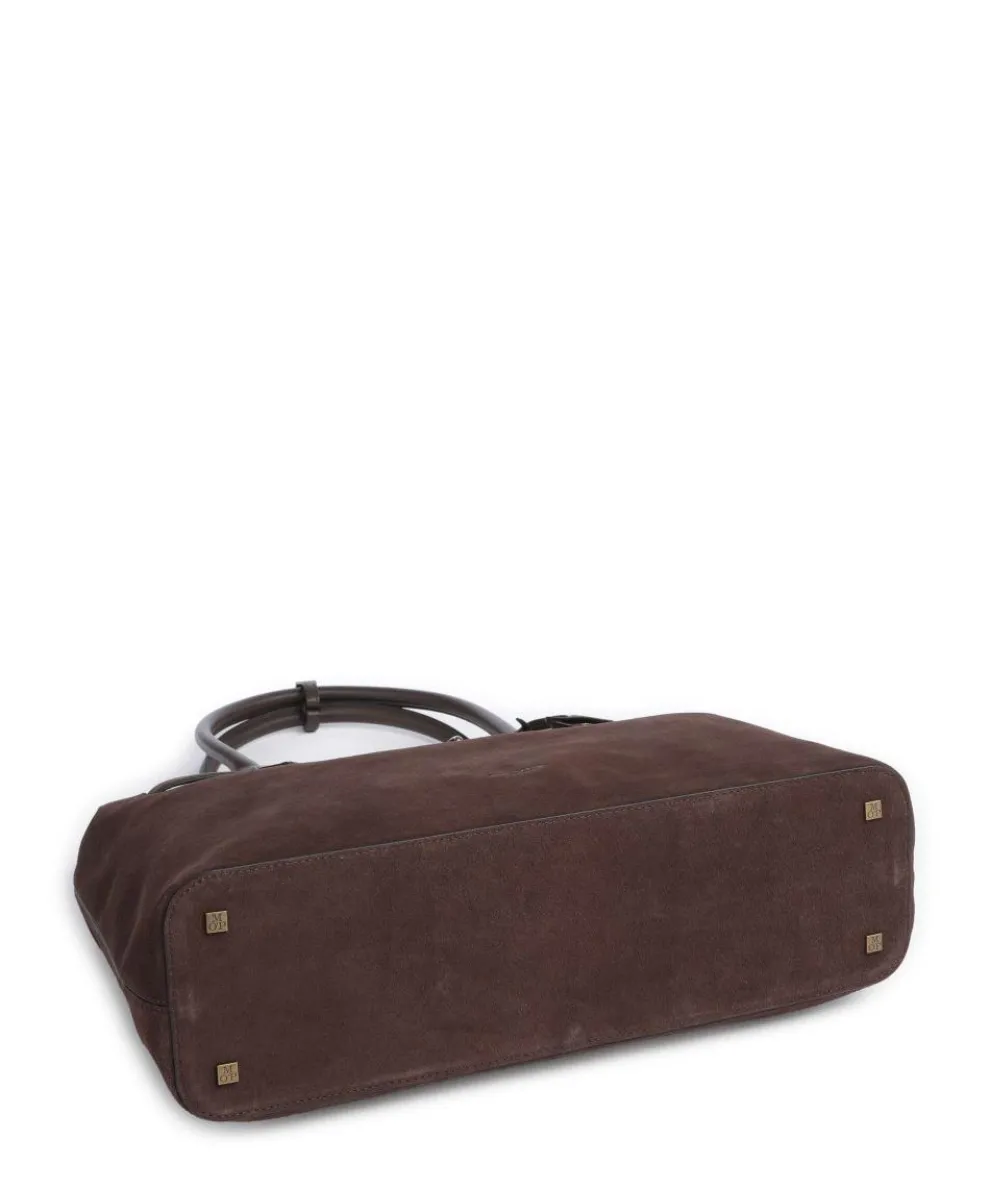 Gina L Shopper aufgerautes Kalbsleder dunkelbraun