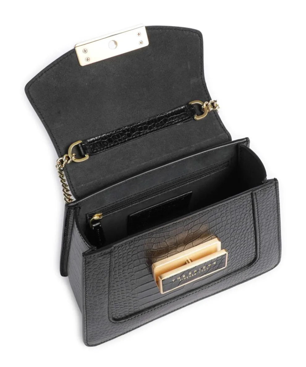 Ginevra Wow Umhängetasche geprägtes Rindsleder schwarz