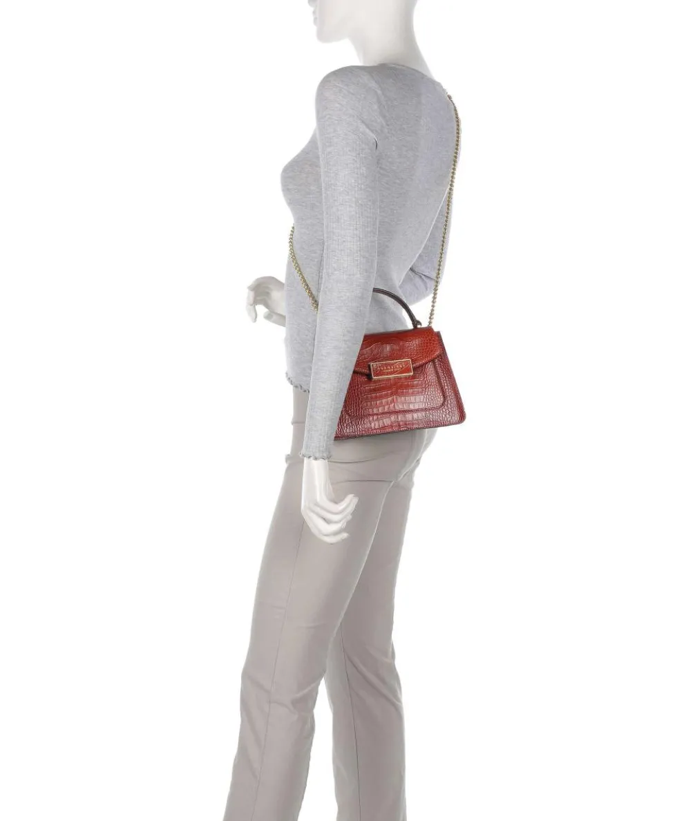 Ginevra Wow Umhängetasche geprägtes Rindsleder braun