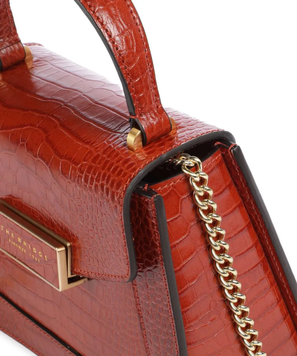 Ginevra Wow Umhängetasche geprägtes Rindsleder braun