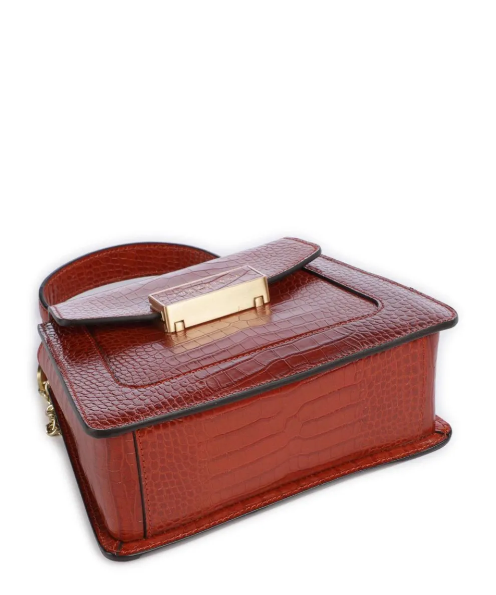 Ginevra Wow Umhängetasche geprägtes Rindsleder braun