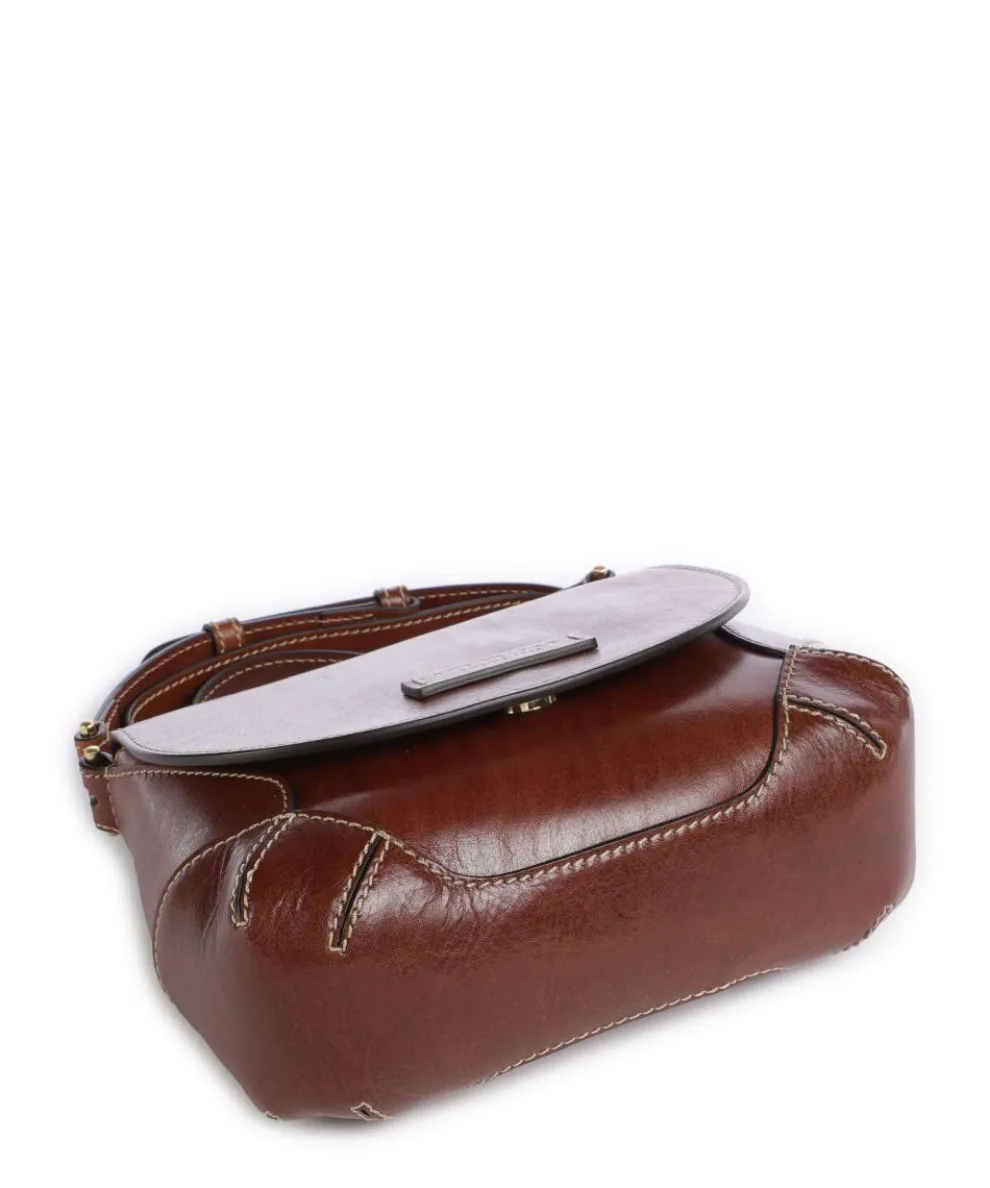 Giorgia Umhängetasche genarbtes Rindsleder dunkelbraun