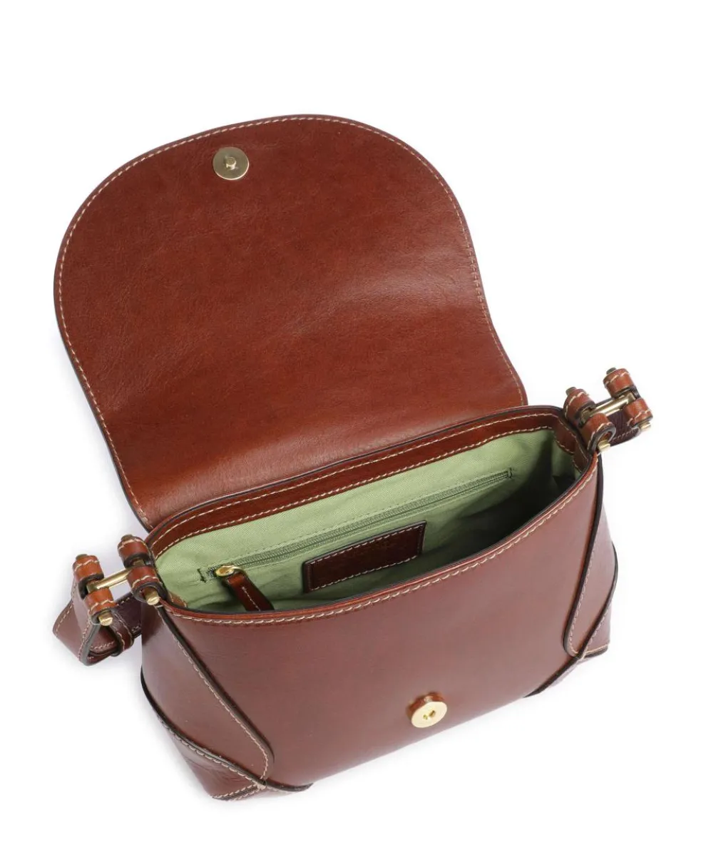 Giorgia Umhängetasche genarbtes Rindsleder dunkelbraun