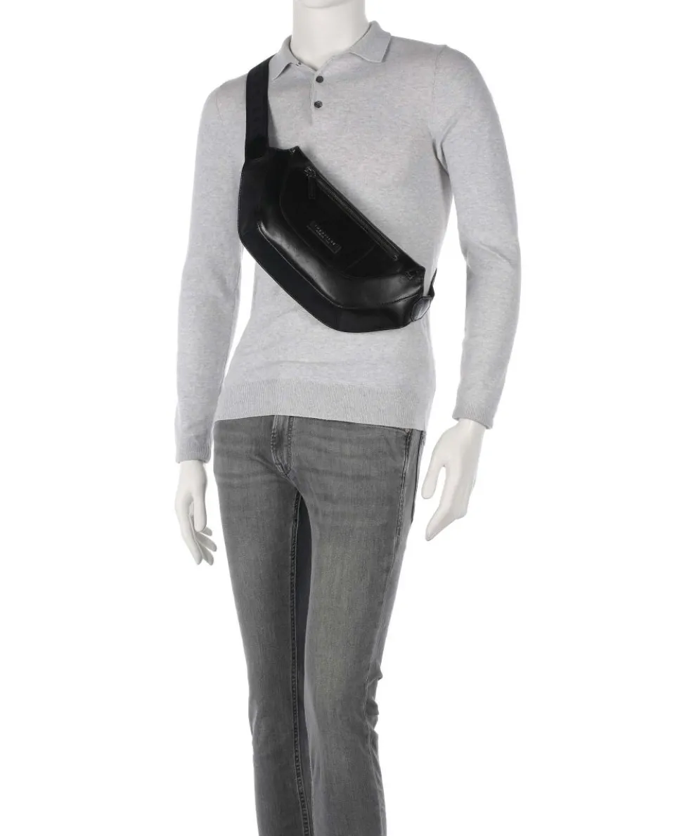 Giulio Gürteltasche Rindsleder schwarz