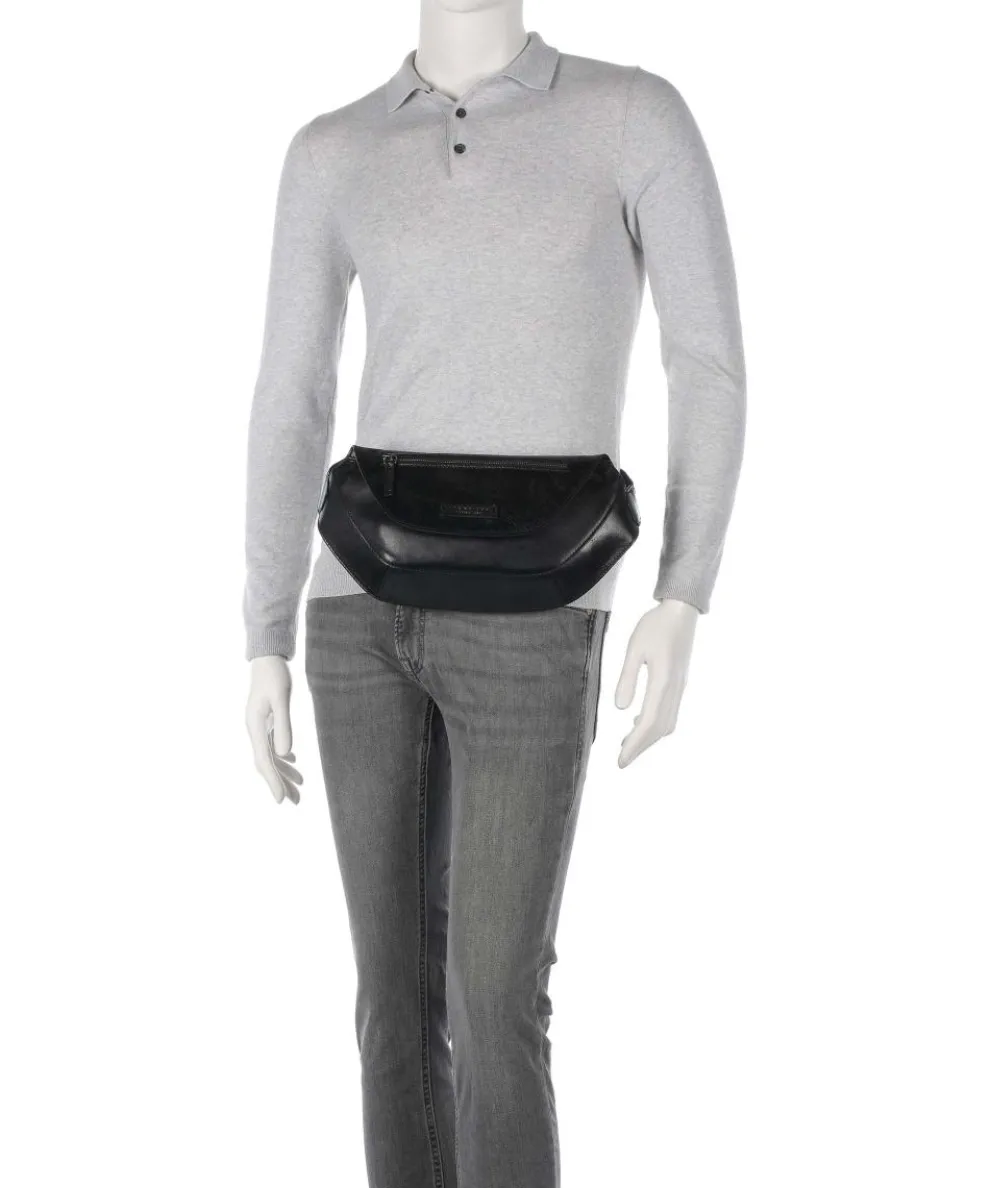 Giulio Gürteltasche Rindsleder schwarz