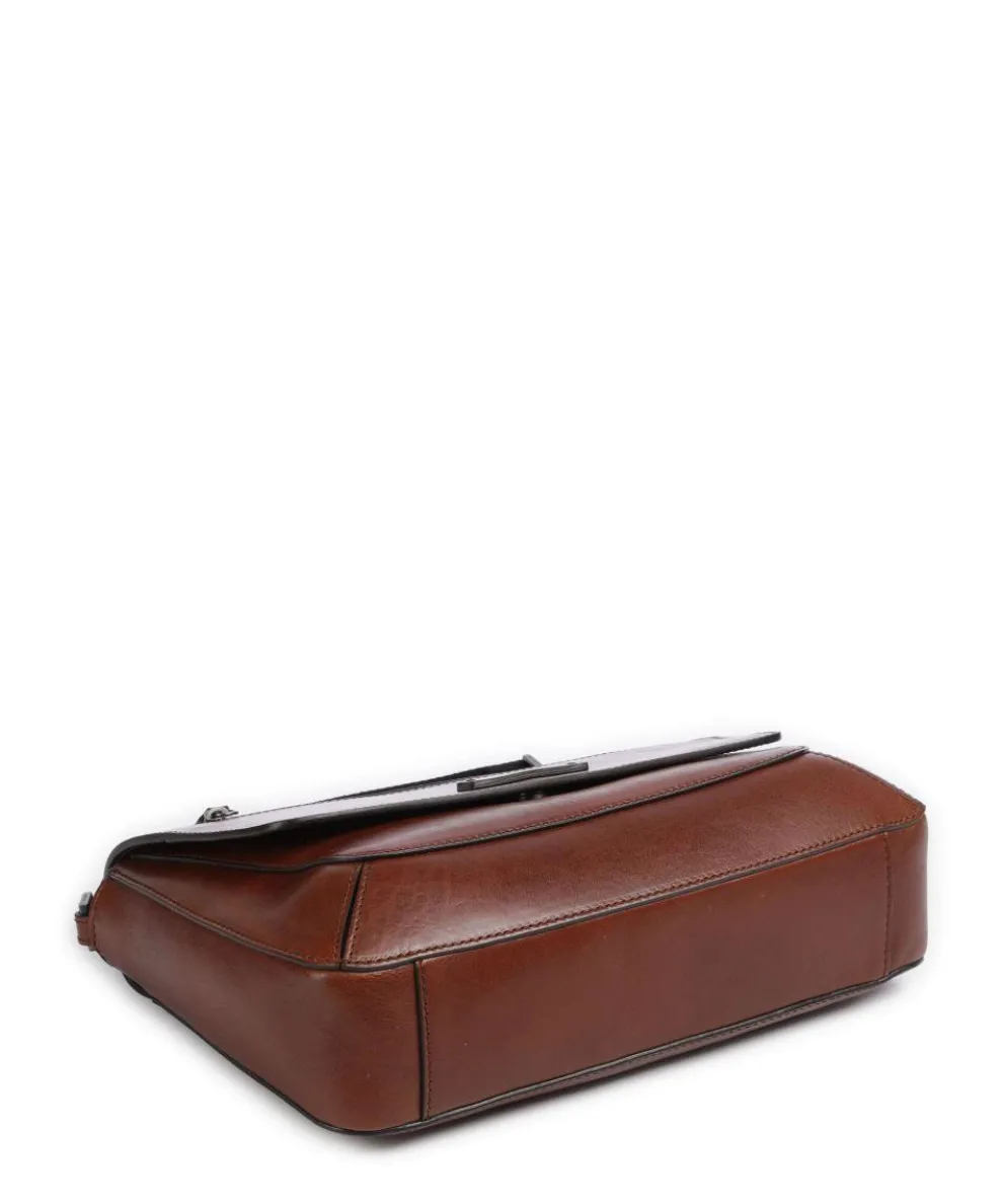 Giulio Kuriertasche fein genarbtes Rindsleder braun