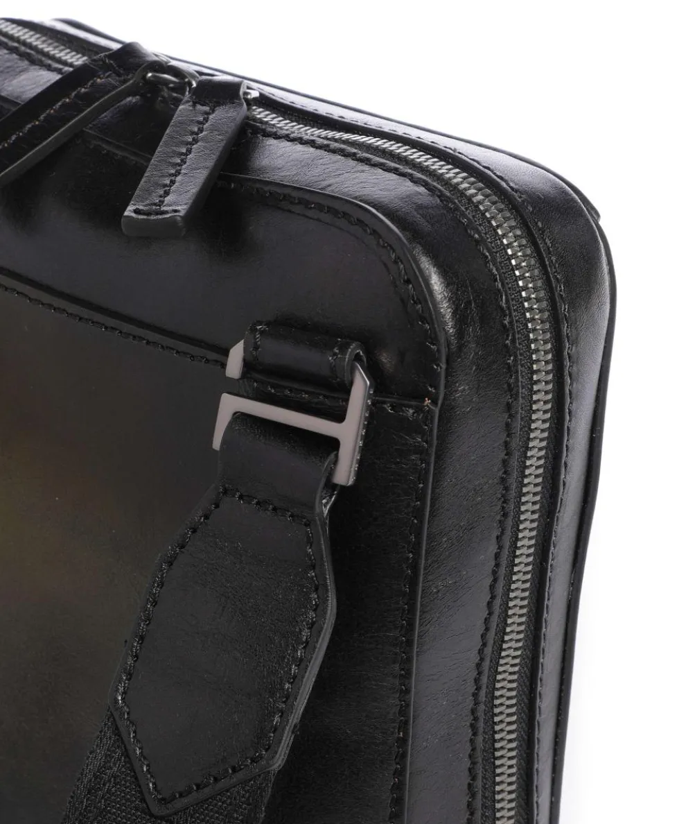 Giulio Umhängetasche fein genarbtes Rindsleder schwarz