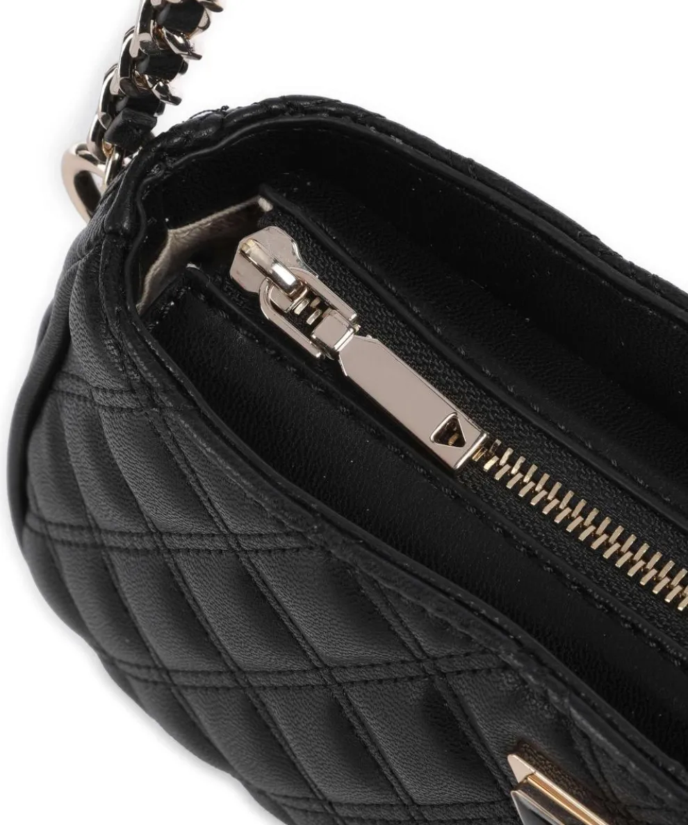 Giully Schultertasche Lederimitat schwarz