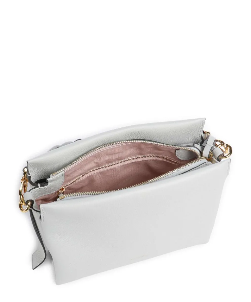 Boheme Grana Double Handtasche genarbtes Leder hellblau