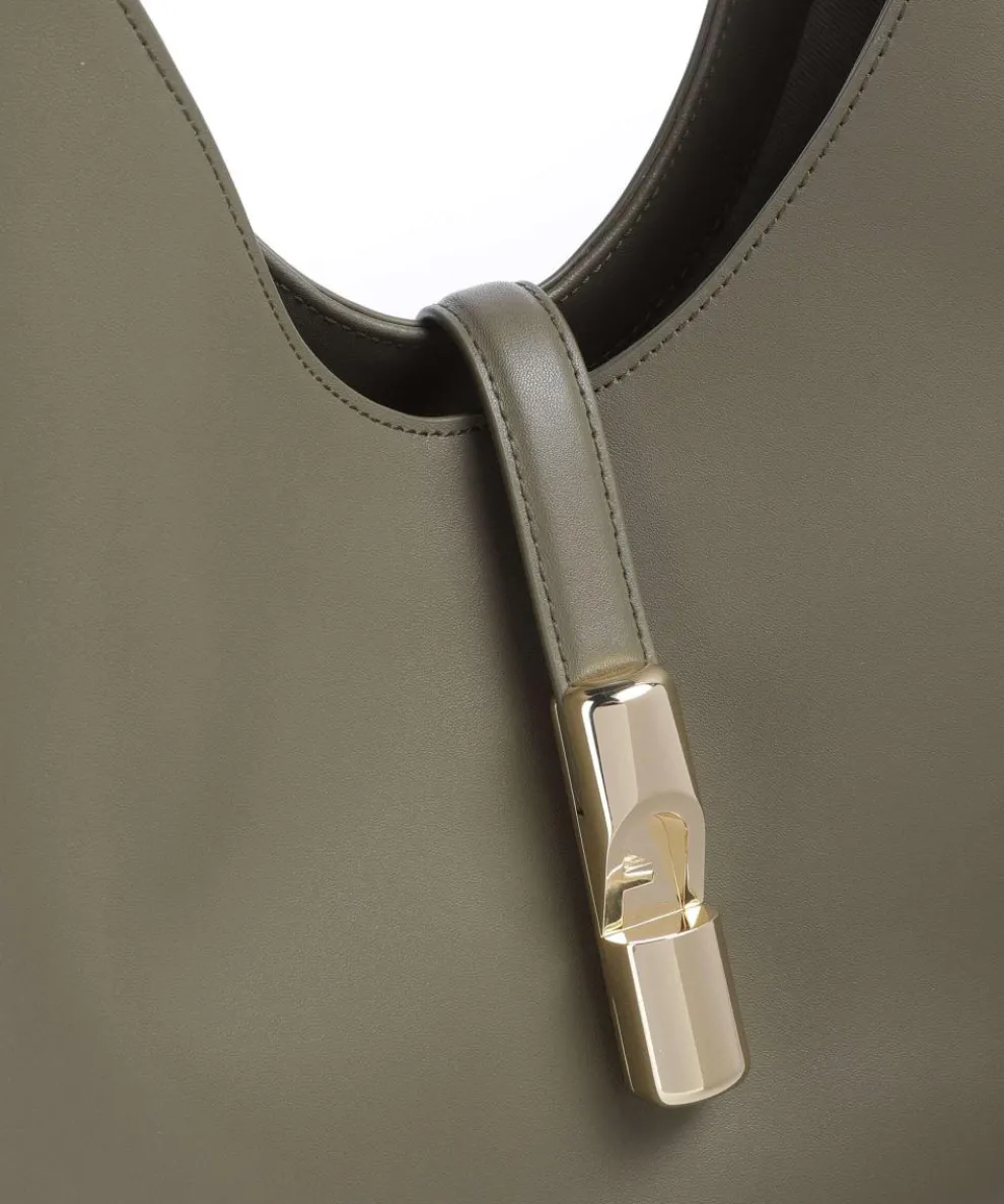 Goccia M Beuteltasche fein genarbtes Kalbsleder olivgrün