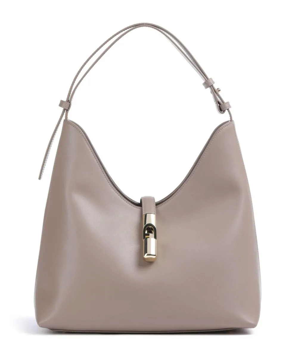 Goccia M Beuteltasche fein genarbtes Kalbsleder taupe