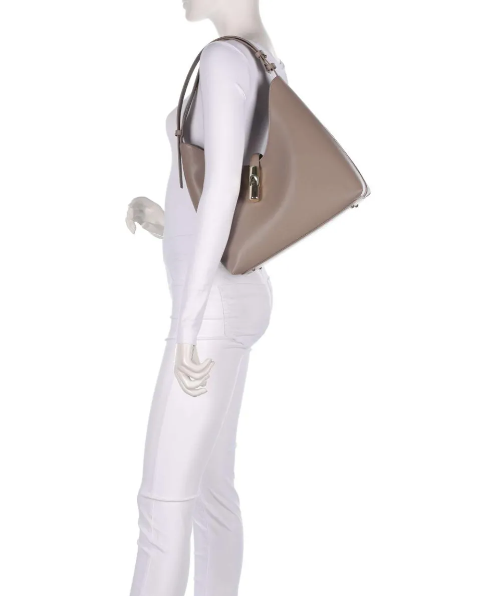 Goccia M Beuteltasche fein genarbtes Kalbsleder taupe