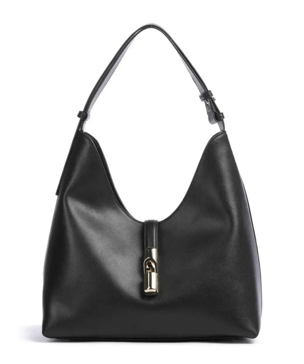 Goccia M Beuteltasche fein genarbtes Kalbsleder schwarz