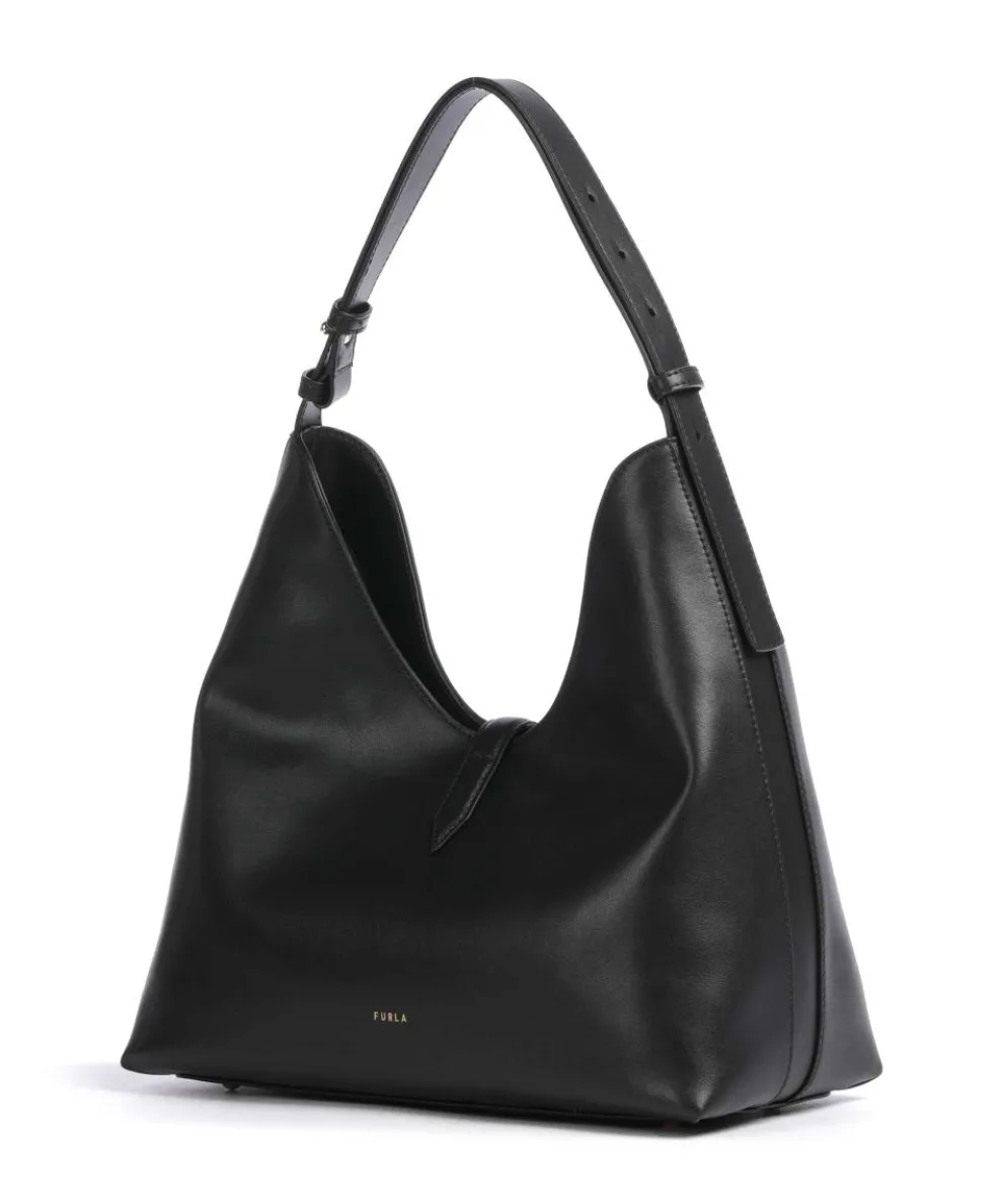 Goccia M Beuteltasche fein genarbtes Kalbsleder schwarz