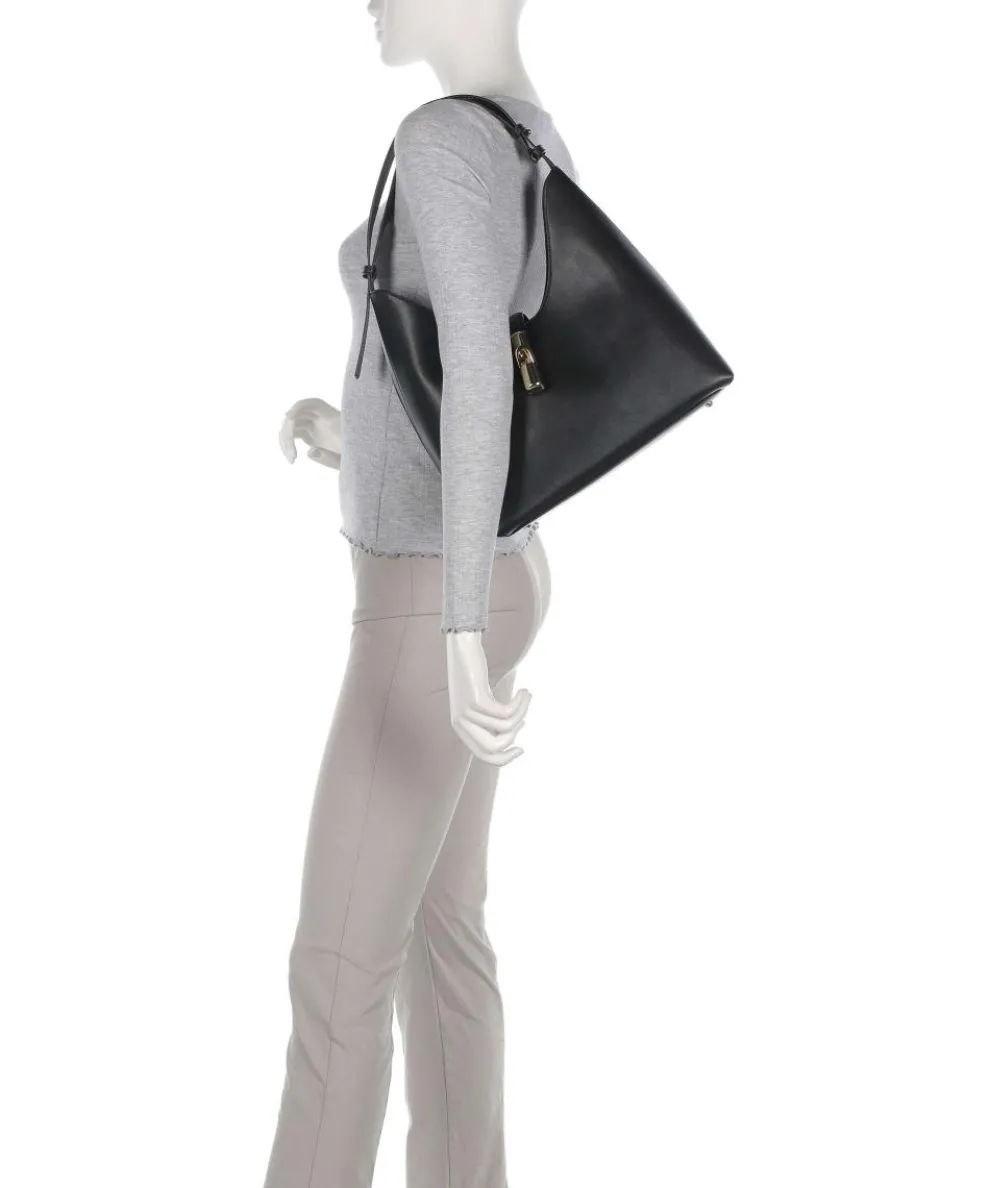 Goccia M Beuteltasche fein genarbtes Kalbsleder schwarz