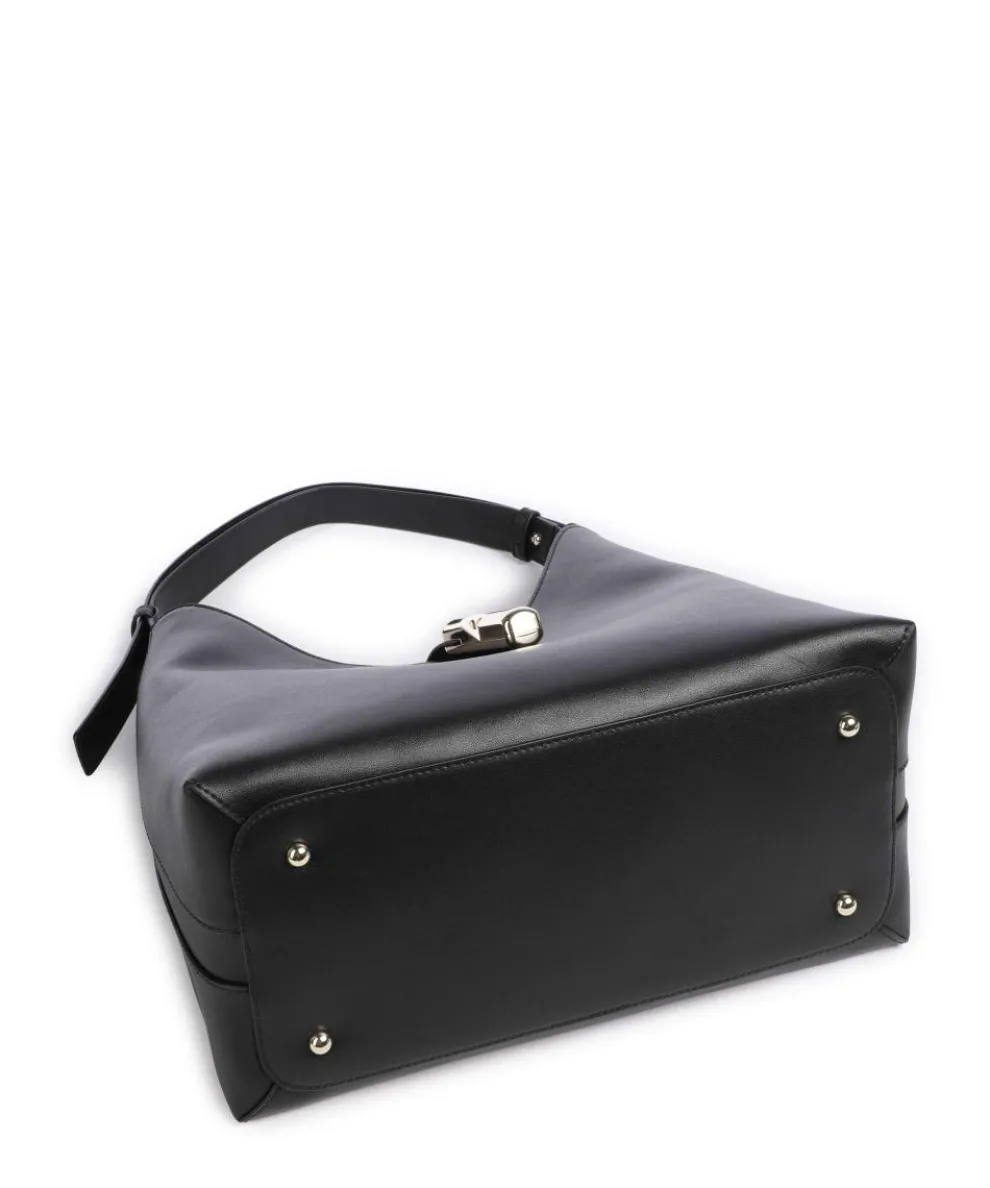 Goccia M Beuteltasche fein genarbtes Kalbsleder schwarz