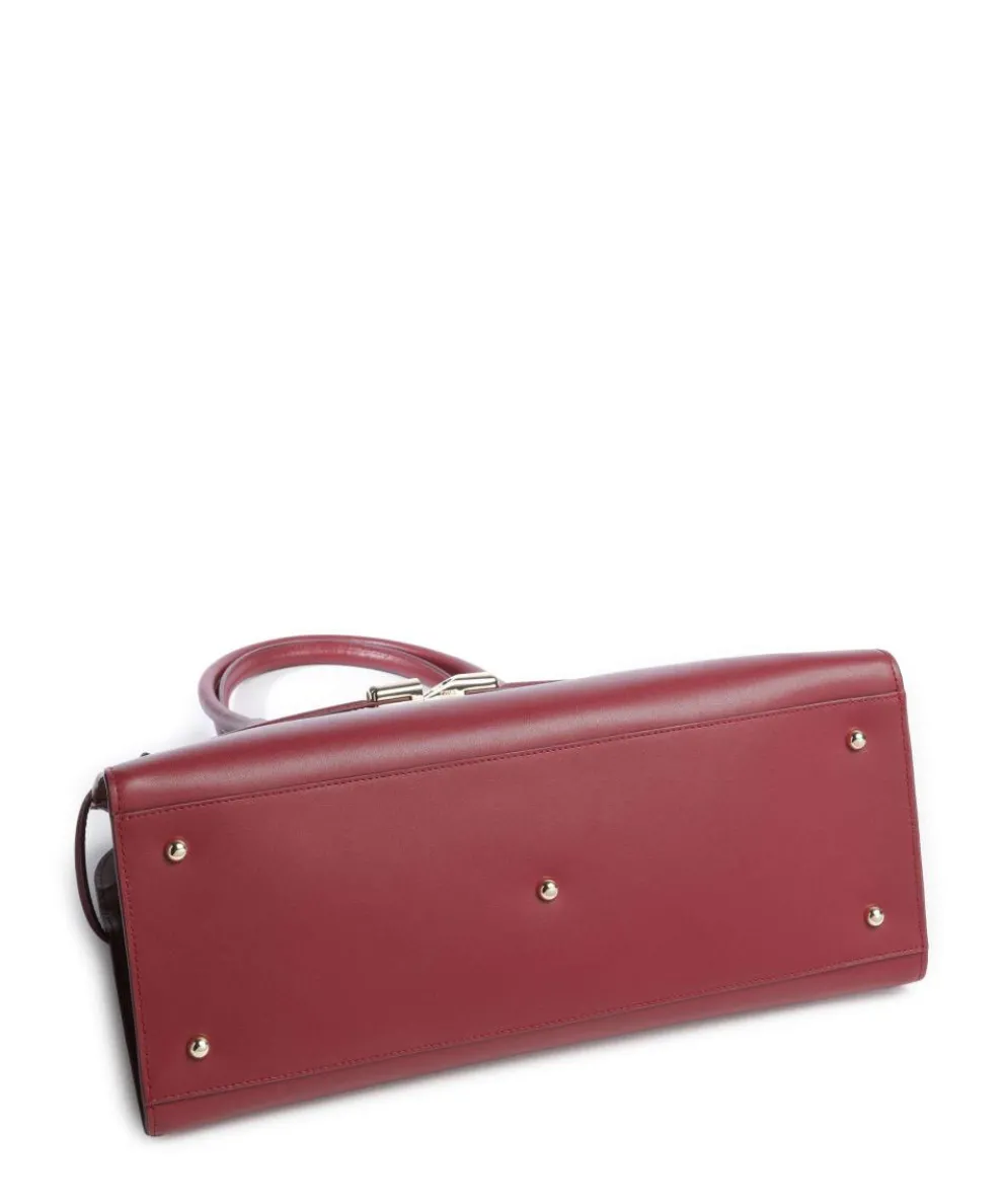 Goccia M Shopper fein genarbtes Kalbsleder dunkelrot