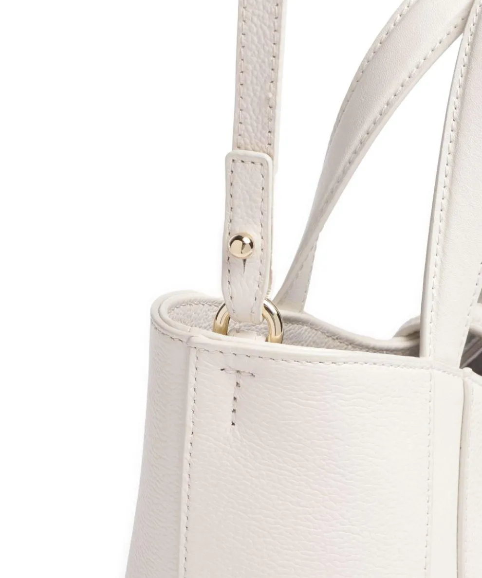 Goccia S Handtasche genarbtes Leder creme