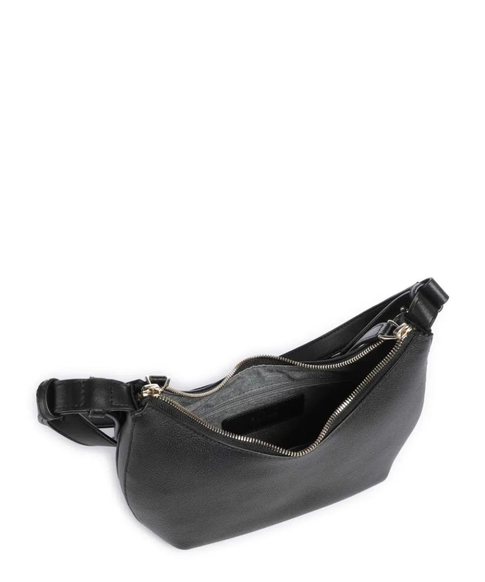 Goccia S Schultertasche genarbtes Kalbsleder schwarz