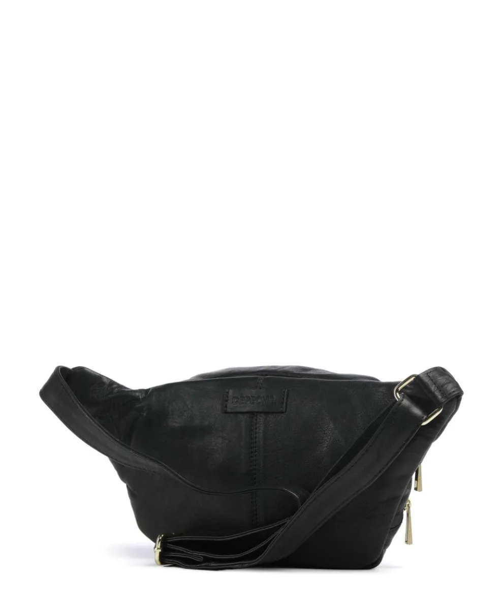 Golden Chic Gürteltasche fein genarbtes Rindsleder schwarz