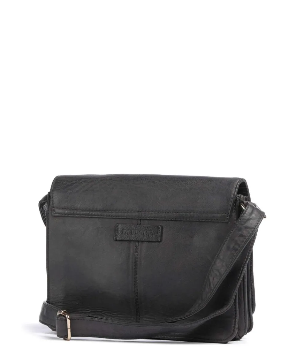 Golden Chic Umhängetasche genarbtes Rindsleder anthrazit