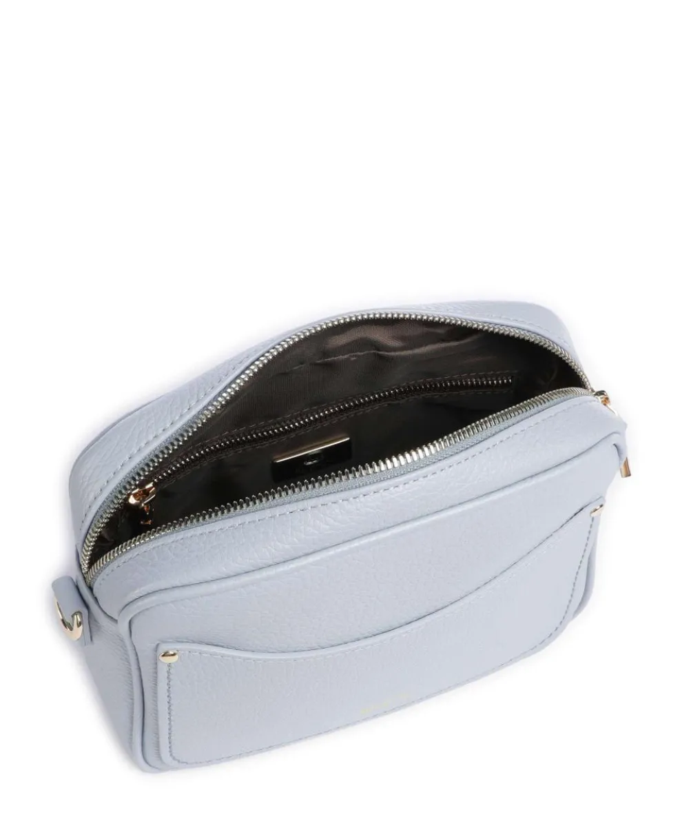 Gondola Magnolia Umhängetasche genarbtes Leder hellblau