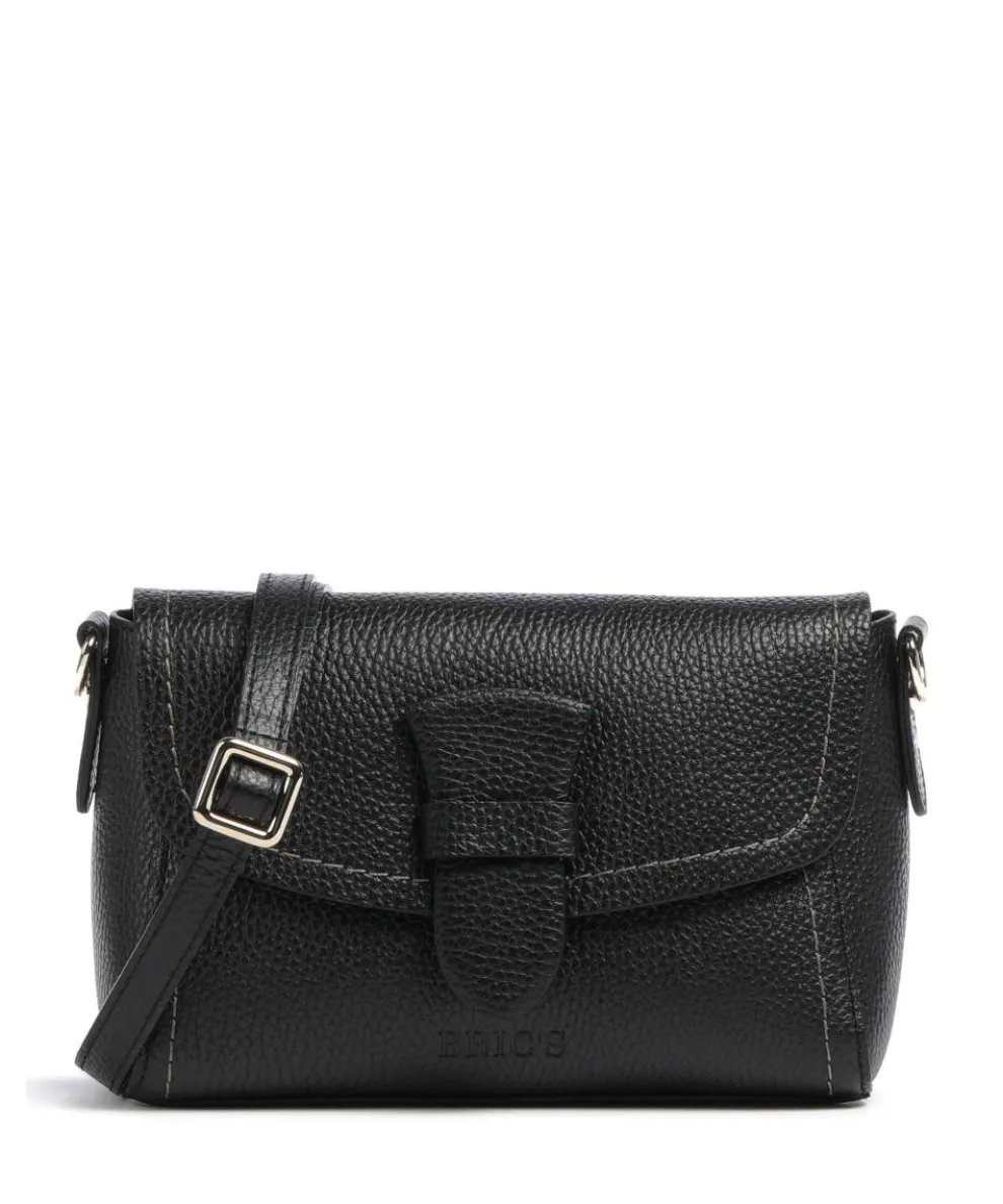 Gondola Umhängetasche genarbtes Leder schwarz