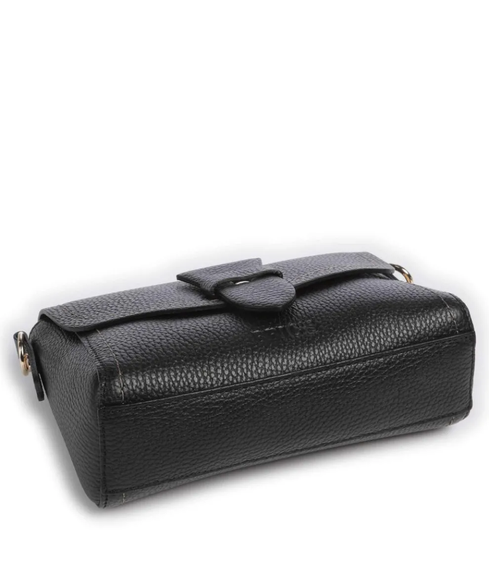 Gondola Umhängetasche genarbtes Leder schwarz