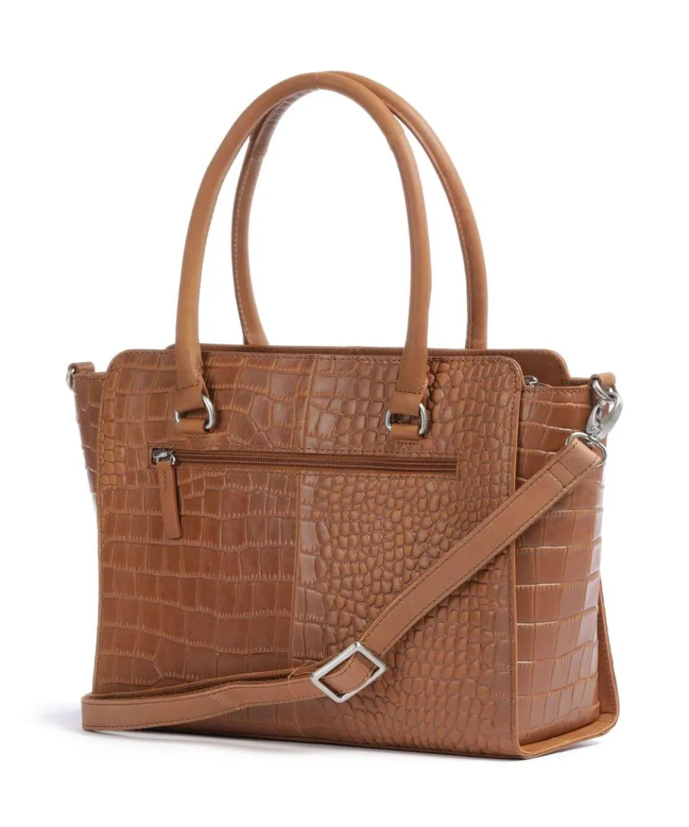 Cool Colbie Handtasche geprägtes Leder cognac