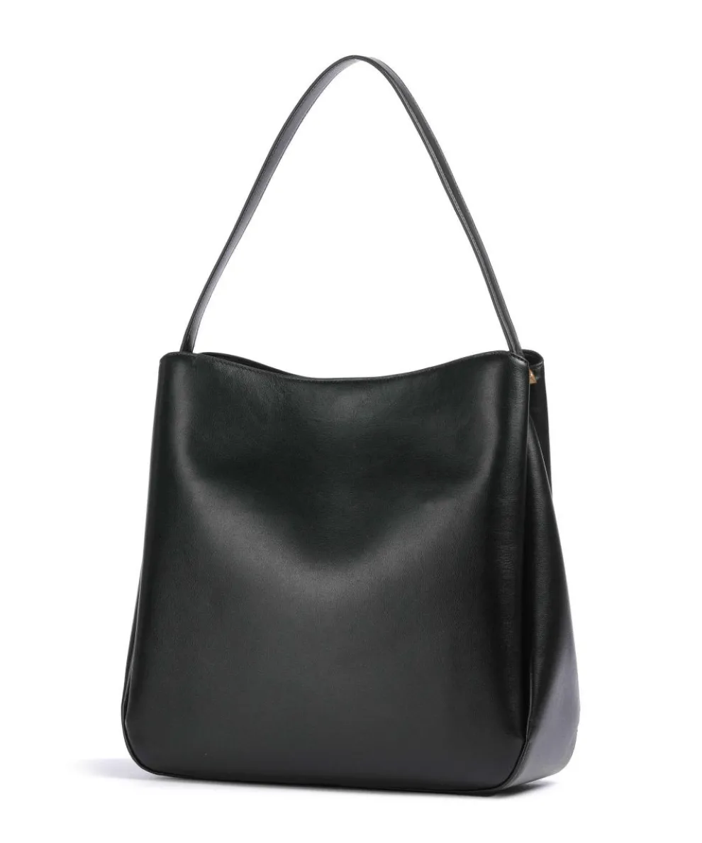 Grace Beuteltasche fein genarbtes Rindsleder schwarz