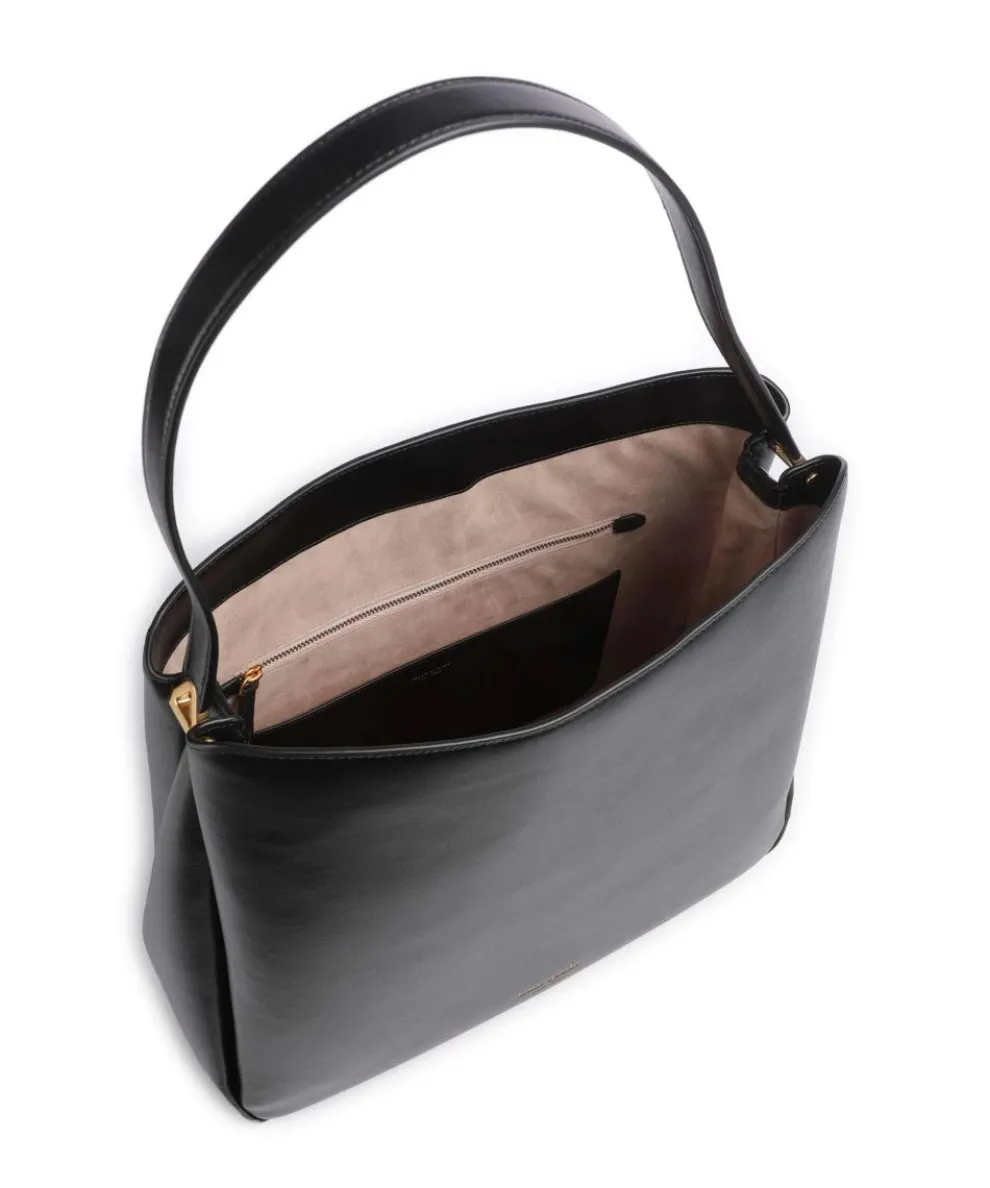 Grace Beuteltasche fein genarbtes Rindsleder schwarz