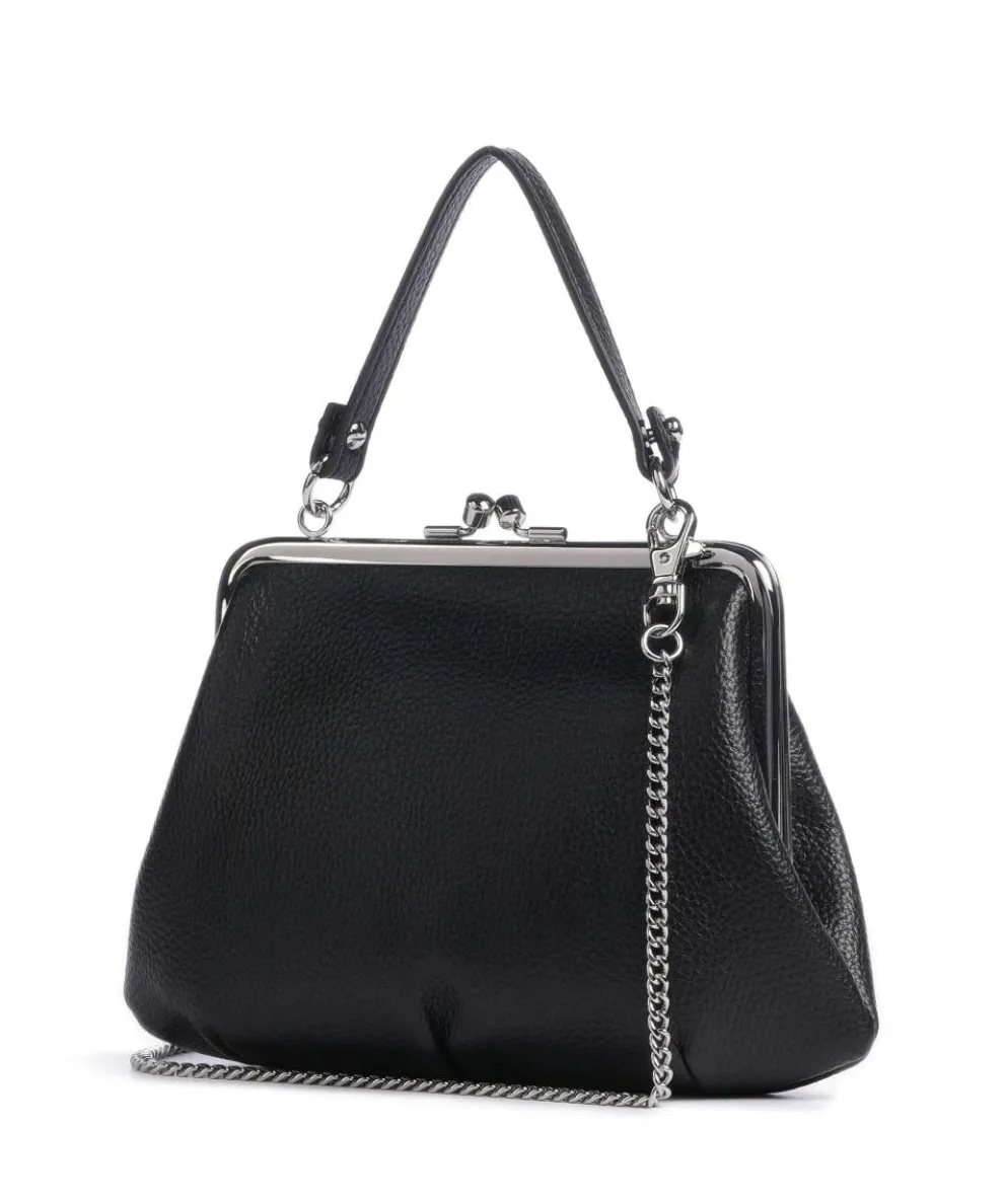 Granny Frame Grain Umhängetasche Lederimitat schwarz