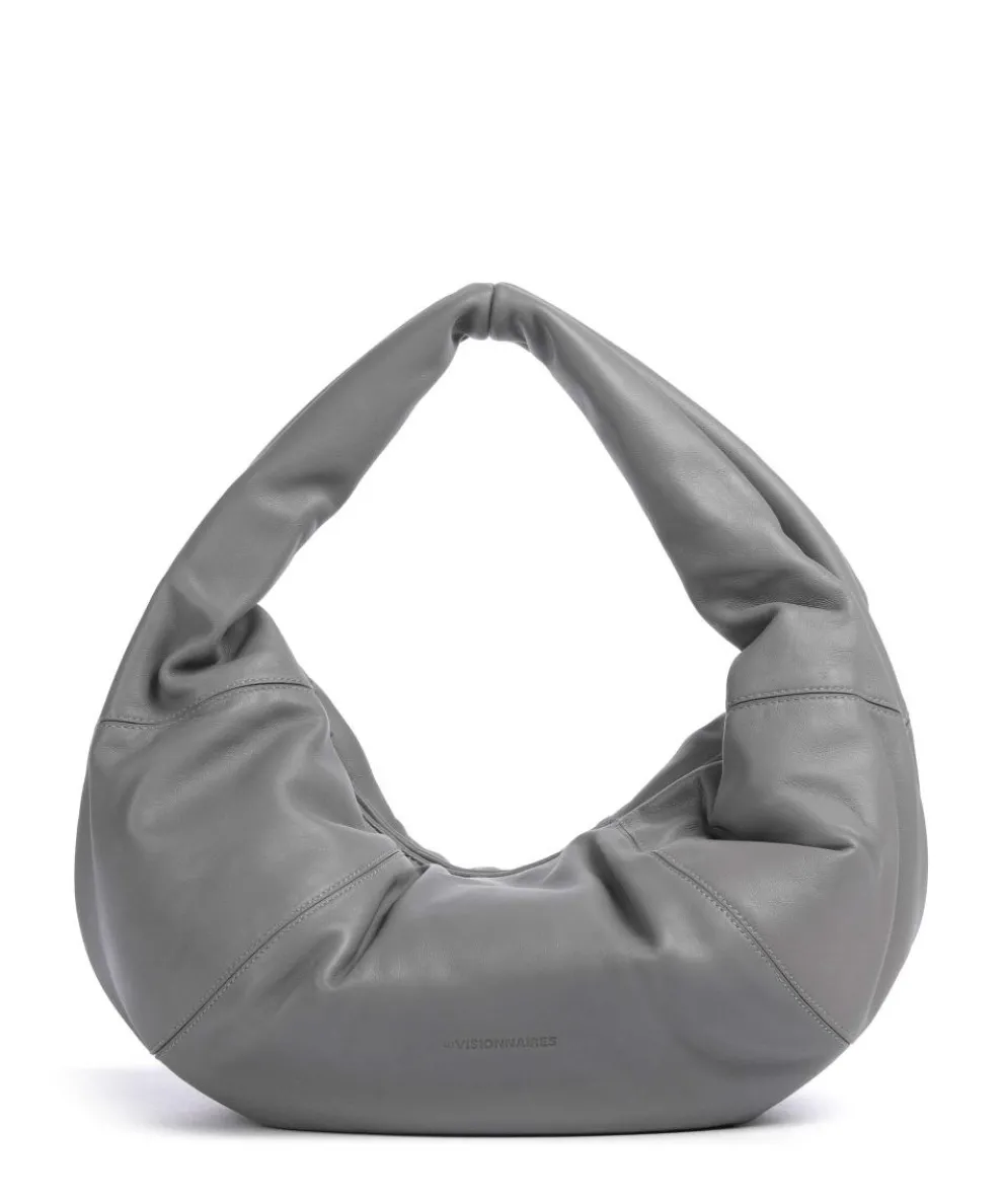 Greta Icon Silky Beuteltasche Lammleder grau