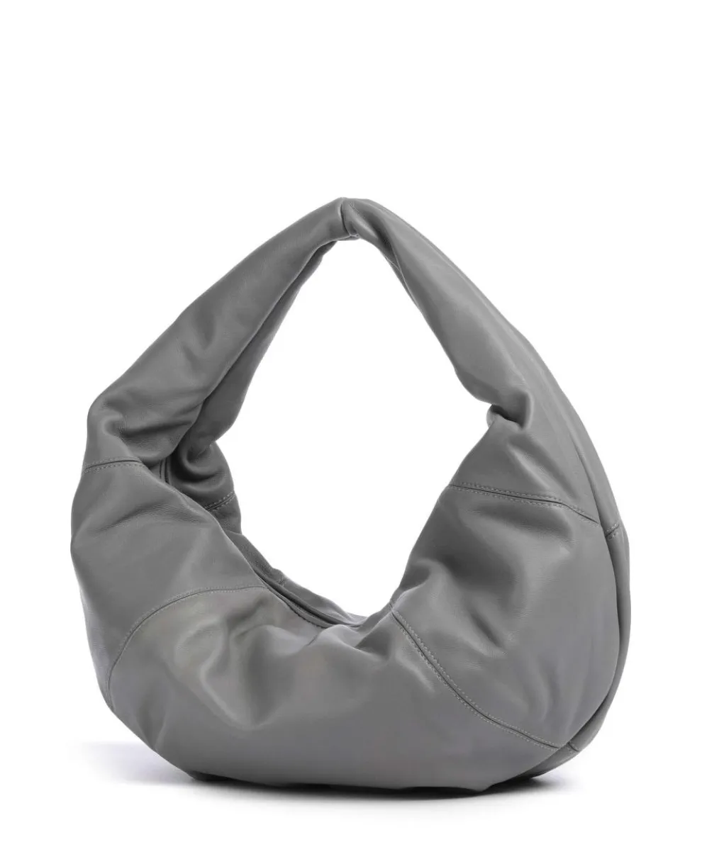 Greta Icon Silky Beuteltasche Lammleder grau