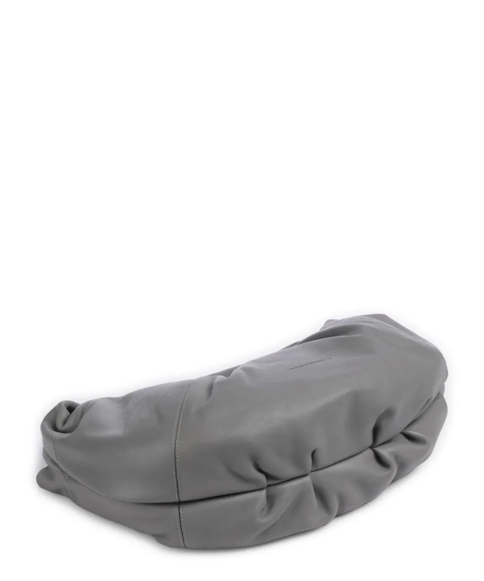 Greta Icon Silky Beuteltasche Lammleder grau