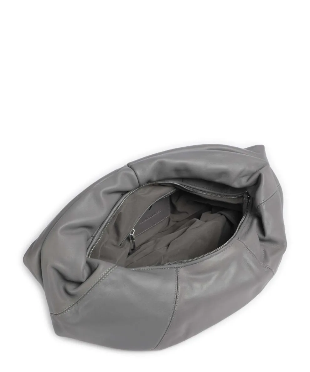 Greta Icon Silky Beuteltasche Lammleder grau