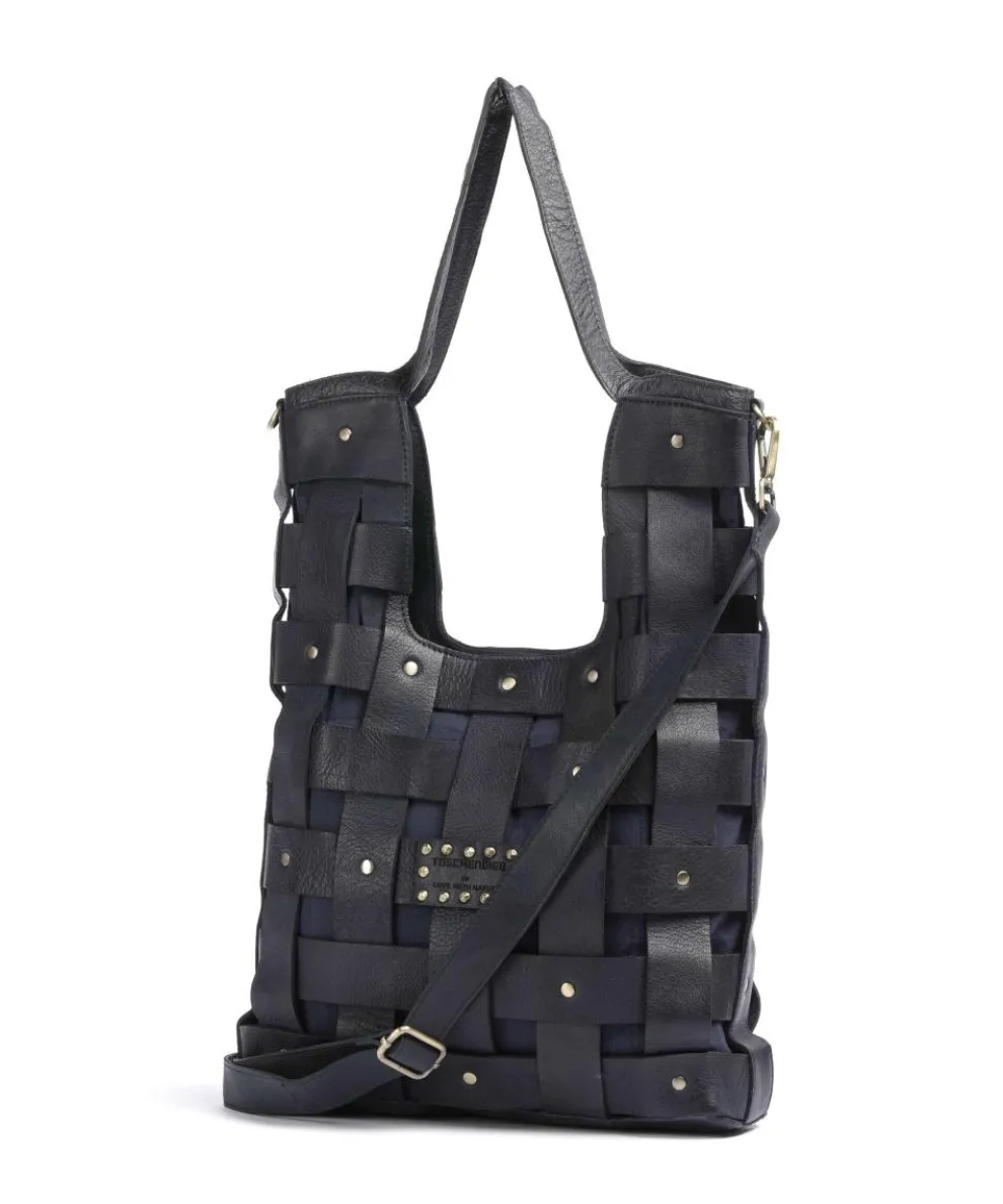 Griesgasse 4 Shopper genarbtes Rindsleder navy