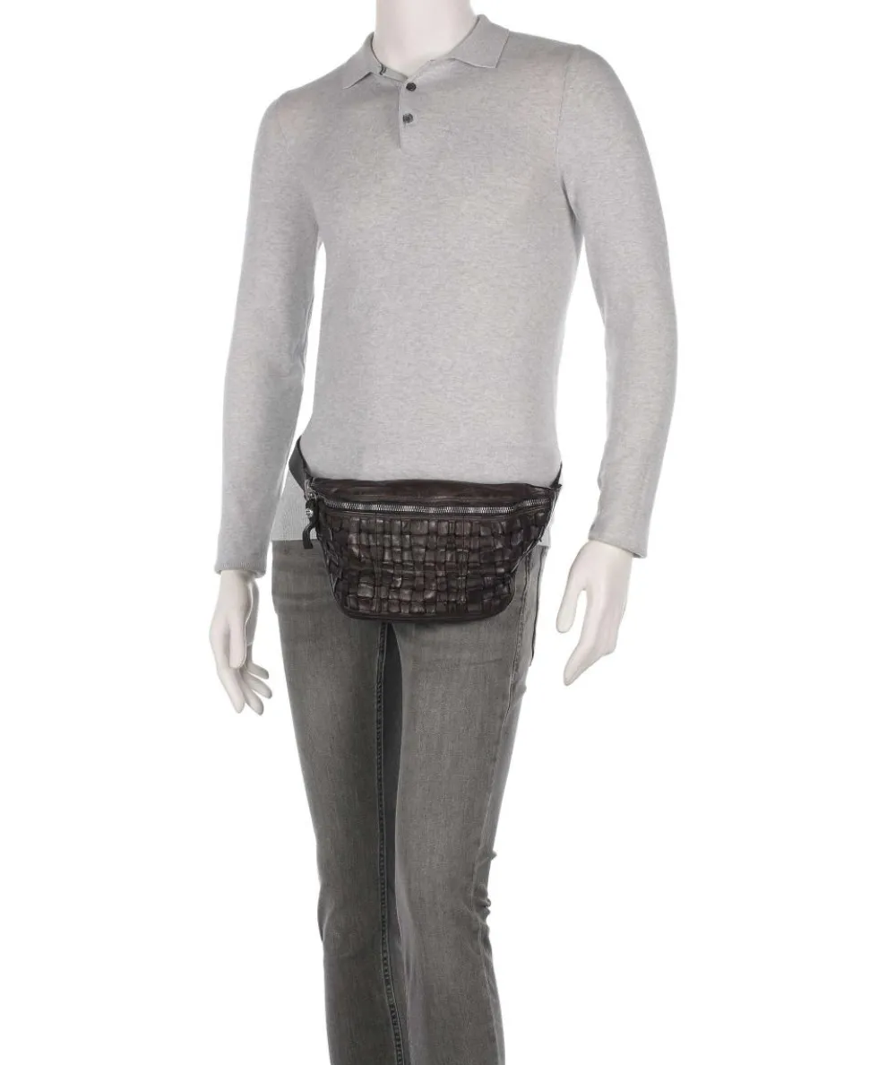 Gürteltasche fein genarbtes Rindsleder dunkelgrau